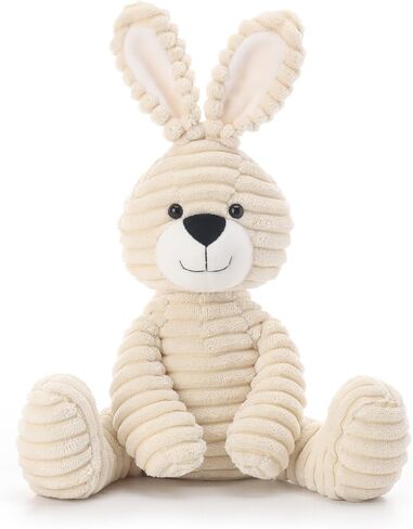 Apricot Lamb Toys Plush Corduroy Rabbit Bunny Stuffed Animal Soft Cuddly Perfect for Child （Green Bunny,8.5 Inches in Kuwait