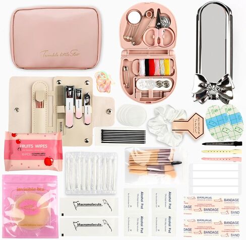 Women's Emergency Kit for Weddings - Survival Set With Makeup Bag, 36 Pc Essential Items for Brides Daily in Kuwait