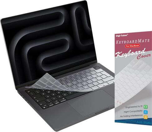 ISO Keyboard Cover Compatible with MacBook Neo n 2026~2022 MacBook Pro 14"/ 16" n MacBook Air 13"/ 15" (M5 M4 M3 M2 Pro/Max) - Protective Transparent Thin Keyboard Skin Keyboard Protector in Kuwait