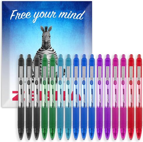 Zebra Z-Grip Smooth Ink Retractable Ballpoint Pen - 1.0mm Nib - Pack of 16 Pens - In Gift Box Packaging (Pink) in Kuwait