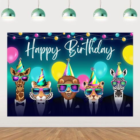 Owl Birthday Backdrop Owl Birthday Party Decorations Golden Happy Birthday Backdrop Woodland Animal Backdrop Forest Animals Background Banner for Boys Girls Birthday Party Supplies 5x3ft in Saudi Arabia