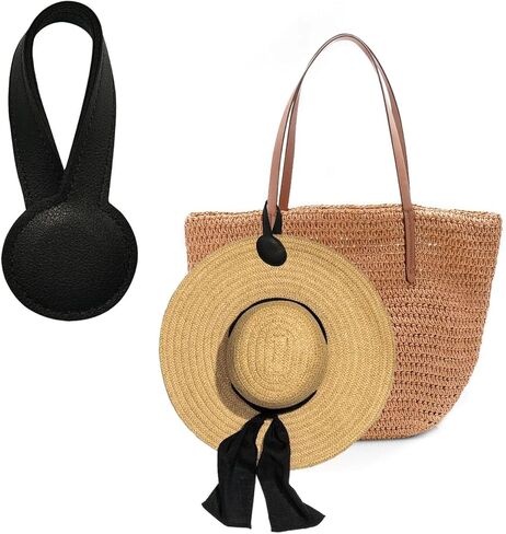 Travel Clip for Bags, Strong Leather Holder with Secure Closure, Lightweight Hook for Purses, Backpacks, Tote Bags, Luggage, Beach Accessories, and Vacation Essentials (1-Pack) ﻿ in Kuwait