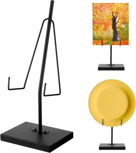 Black Metal Frame Holder Heavy Duty Sign Holder Vertical Picture Art Painting Display Stand Plaque Poster Stand for Home Restaurant Table Exhibition(12 x 5 x 4 Inches) in Kuwait