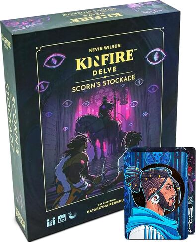 Kinfire Delve: Scorn's Stockade | لعبة البطاقة الزناحجة التعاونية السريعة إلى الطاولة | بأسعار معقولة ، مغامرة الخيال | الأعمار 14 وما فوق | صنع in Kuwait