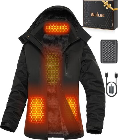 Wulcea Women Graphene Heated Jacket Battery Pack Charger Ladies Electric Warming Coat in Kuwait