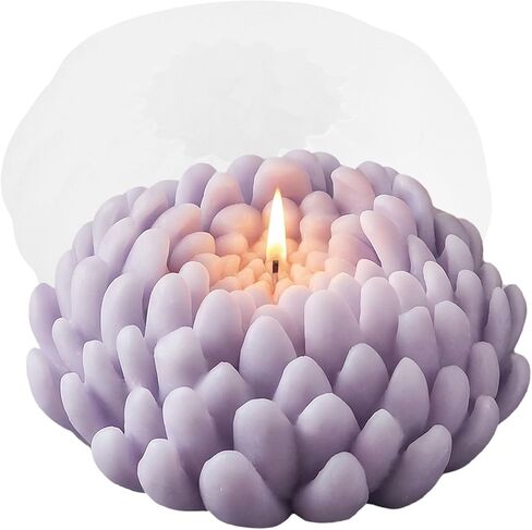 شمعة chrysanthemum قالب chrysanthemum زهرة شمعة السيليكون قوالب زهرة راتنج الصب لصنع شمعة صنع المنزل تزيين العفن العطرية شموع الغجر الطين الطين in Saudi Arabia