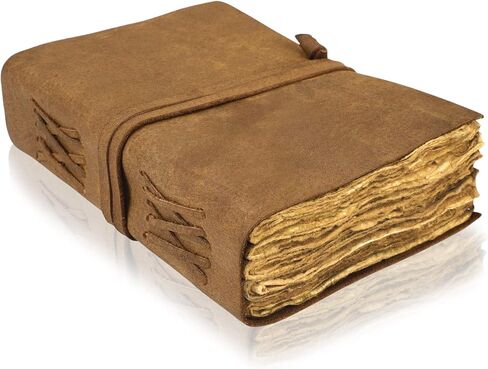 Succor Leather Leather Leather Journal-sketchbook-scrapbook-unlined dairy-phair-white white crice writed word portor for men and women-7x5 incs in Kuwait