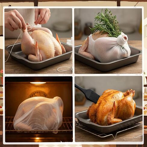 Boao Cheesecloth and Cooking Twine, 35 x 78 Inch Reusable, Unbleached Cotton Fabric Kitchen Cheese Cloth with Cooking Twine 1/4 Cone Cotton 50 Meter for Meat, Straining, Baking, Filtering in Kuwait