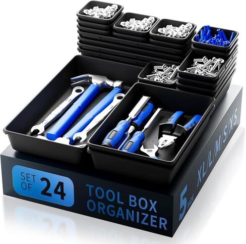 [60 PCS Upgraded] Tool Box Organizer Tray, Toolbox Desk Drawer Organizer, Tool Box Tray, Toolbox Organization Storage for Rolling Tool Chest (60 PCS) in Kuwait