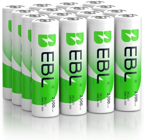 EBL Pack of 16 AA Batteries Rechargeable NiMH 2300mAh Everyday Battery in Kuwait