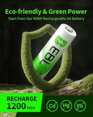 EBL Pack of 16 AA Batteries Rechargeable NiMH 2300mAh Everyday Battery in Kuwait