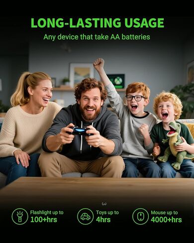 EBL Pack of 16 AA Batteries Rechargeable NiMH 2300mAh Everyday Battery in Kuwait