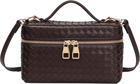 Trendy Shoulder Bags for Women Mini L19 Square Box Satchel Bag Cute PU Leather Crossbody Purse with Adjustable Strap in Kuwait