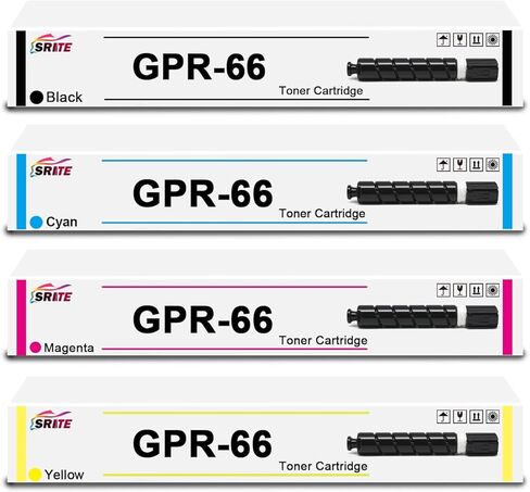 GPR66 GPR-66 Toner Cartridge 5753C003AA 5754C003AA 5755C003AA 5756C003AA Replacement for Canon ImageRUNNER Advance DX 3926i 3930i 3935i Printers (4 Pack-Black Cyan Magenta Yellow) in Kuwait