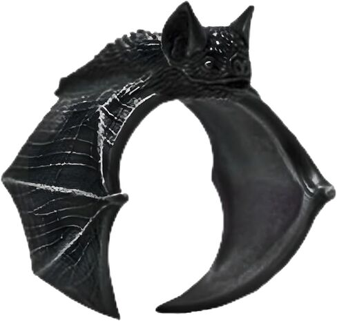 3 قطع خمر الخفافيش خواتم مجموعة القوطية الخفافيش حلقة مفتوحة قابل للتعديل الأسود الشرير الخفافيش الجناح الدائري تكويم المفصل البنصر مجوهرات للنساء الرجال in Kuwait