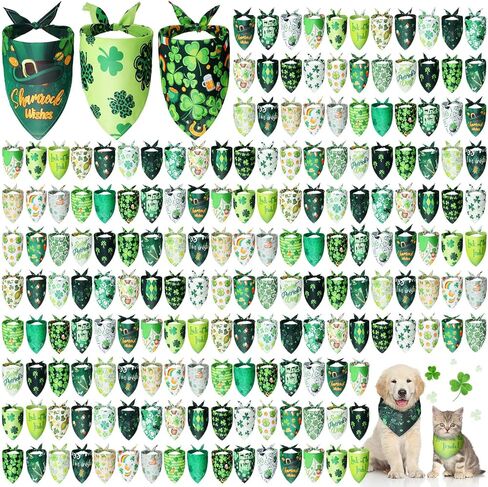 Sanwuta 180 Pcs Easter Dog Bandanas Bulk Spring Dog Scarf Adjustable Puppy Bibs Holiday Pet Accessories Grooming Supplies Washable Pet Outfit Costume for Small to Large Pet Dog in Saudi Arabia