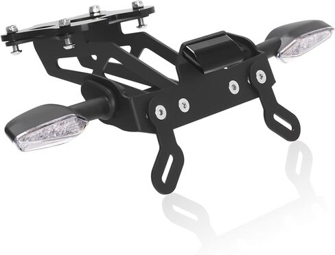License Plate Holder Bracket Rear Fender Eliminator Kit Rear Tail Tidy LED Indicator Turn Signal Blinker Kit Compatible with MT-09 MT09 SP 2021 2022 2023 (Smoke) in Kuwait