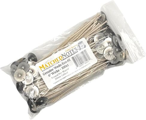 100ct eco 10 شمعة 10 شمعة - 6 "طول - 20 مم فتيل تبويب - طلاء الشمع الطبيعي - فتيل بيع أعلى in Kuwait