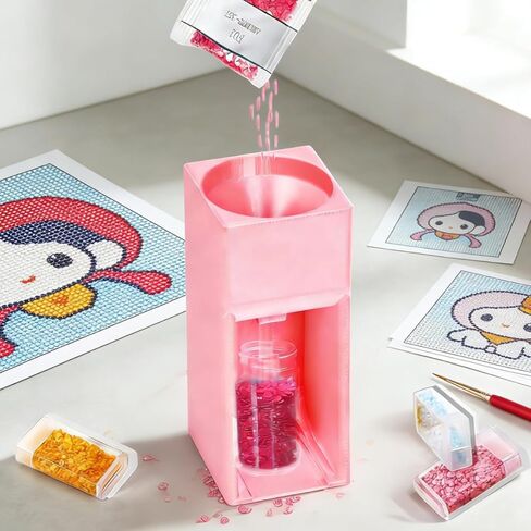 Diamond Painting Organizer,Diamond Painting Drill Funnel for Round Containers,Portable Diamond Art Funnel for Easy Transfer, Diamond Painting Accessories (Violet) in Kuwait