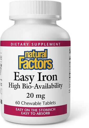 Natural factors Easy Iron chewables 20mg 60 tabs (Multi-Pack) in Kuwait