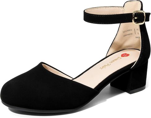 DREAM PAIRS Girls Dress Shoes Closed Toe High Heels Ankle Strap Toddler Little Big Kid Wedding Flower Party Pump in Saudi Arabia
