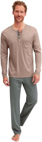 Men's Relax Choice Supima Cotton Pajama Pant Set, 41968, Placid Blue, M in Kuwait