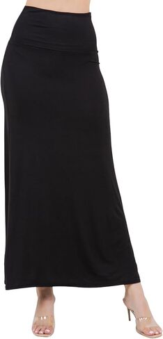 تنانير Maxi عالية الخصر للنساء - تنورة كاحل قياسية وحجمها - تنورة طويلة وغير رسمية للنساء in Kuwait