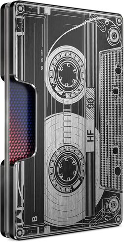 Engraved Aluminum Wallet for Men - Slim Money Clip & Card Holder with Engraved Finish. Enhanced RFID Blocking, Compact, Unique & Minimalist Wallets in Kuwait