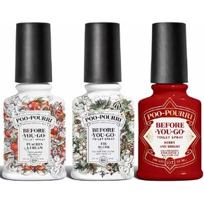 Poo-Pourri Before-You-Go Toilet Spray, Spring 2 Oz Variety Pack– Lavender Vanilla, Vanilla Petals & Santal, and Bamboo Rain in Kuwait