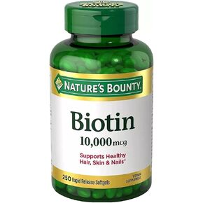 Nature's Bounty Biotin 10,000 mcg, 250 Rapid Release Softgels in Saudi Arabia