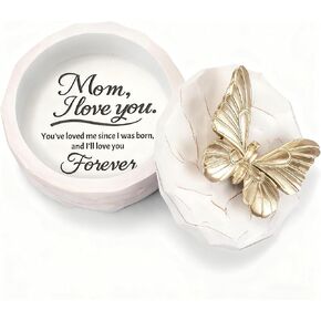 Mother and Daughter Figurine Jewelry Small Keepsake Box First Mothers Day Birthday Gifts for New Mom - Remember I Love You Memory Box - 3D Sculpted Hand-Painted Home Decorative Boxes in Saudi Arabia