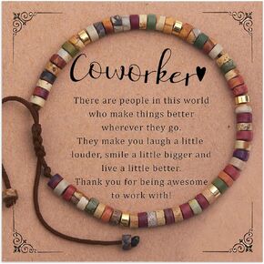 Appreciation Gifts for Women, Natural Stone Beaded Bracelet for Coworkers | Emotional Support Gift in Kuwait