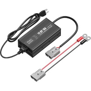 Power Queen 14.6V 10A LiFePO4 Battery Charger, 2-Stage Automatic Smart Battery Charger and Maintenance, LiFePO4 Lithium Batteries Charger, Suitable for 12V (12.8V) Lipo Lithium Iron Phosphate Battery in Kuwait