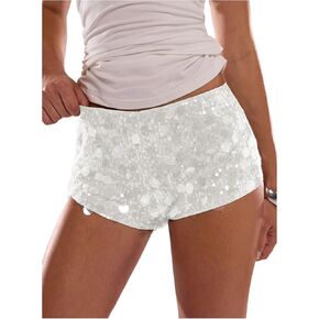 Women's Y2K Sequin Leopard Shorts Cheetah Sexy Mini Micro Shorts Glitter Sparkly Party Low Waist Rave Club Hot Pants in Saudi Arabia