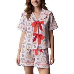 نساء القوس الجبهة ربط بيجاماس من قطعة ثنائي الزي in Kuwait