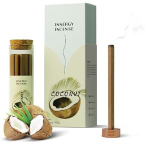 Pure Sandalwood Square Incense Sticks – Relaxing & Meditative, 100% Natural, Luxury Aromatherapy Gift in Glass Tube with Copper Holder in Kuwait