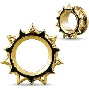 COOEAR Screw Back tainless Steel Ear Tunnel and Plug Gauges for Earrings, Simple Design Piercing Expander Stretchers in Kuwait