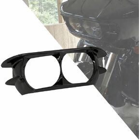 HDBUBALUS Motorcycle Headlight Trim Ring Cover Dual Headlamp Bezel Fit for Harley Road Glide 2015-2023 Vivid Black in Kuwait