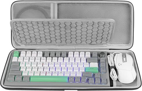 GEEKRIA 75% Keyboard Case, Hard Shell Travel Carrying Bag for 84 Key Wireless Portable Keyboard, Compatible with Keychron K2 Version 2, Q1,V1, EPOMAKER TH80 Pro 75% Keyboard in Kuwait