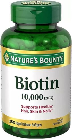 Nature's Bounty Biotin 10,000 mcg, 250 Rapid Release Softgels in Kuwait