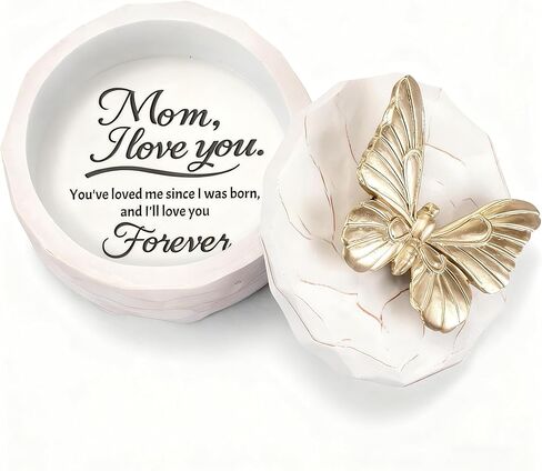 Mother and Daughter Figurine Jewelry Small Keepsake Box First Mothers Day Birthday Gifts for New Mom - Remember I Love You Memory Box - 3D Sculpted Hand-Painted Home Decorative Boxes in Saudi Arabia