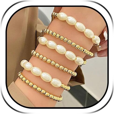 Multi layer Bracelet for Women Gold Chain Bracelet Sets Dainty Link Paperclip Bracelets Adjustable Layered Cuff Bracelets Gifts for Girls in Saudi Arabia