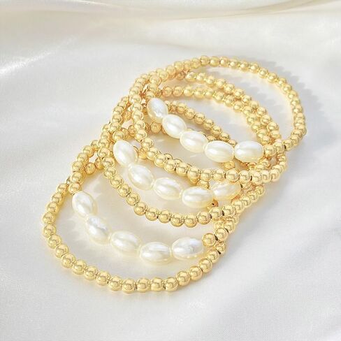Multi layer Bracelet for Women Gold Chain Bracelet Sets Dainty Link Paperclip Bracelets Adjustable Layered Cuff Bracelets Gifts for Girls in Saudi Arabia