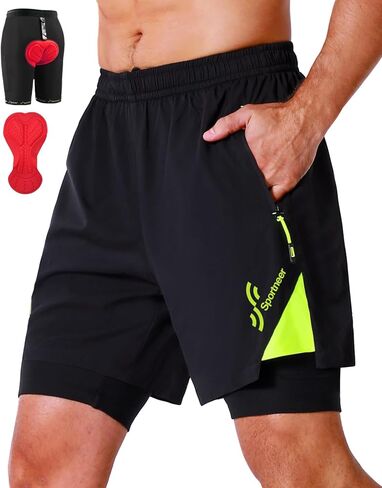 شورتات دراجة رياضية للرجال - 3D محفور 3D بطيئة MTB Fit Fit ركوب الدراجات دراجة دراجة دراجة دراجة الدراجات مع جيوب السوستة in Kuwait