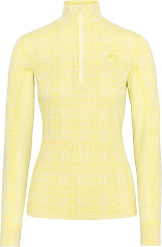 Kari Traa Rose Half Zip Women's Base Layer Top - 100% Merino Wool Fitted Long Sleeve Knit Thermal Shirt, Royal, Large in Kuwait