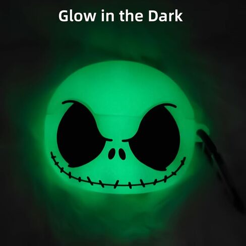 for AirPods Pro/Pro 2nd Generation Case Cover with Keychain, Luminous 3D Skull Case Designed for Apple AirPod Pro/Pro 2, Soft Silicone Cute Anime Cool Funny Airpods Pro Case for Women Men Girls Boys in Kuwait