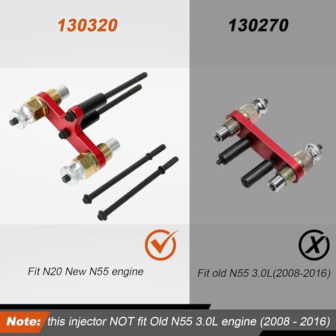 Fuel Injector Removal Puller Kit Injector Seal Install Tool Compatible with Volkswagen TDi 4 Cyl 8V 16V Diesel Audi VW 1.2 1.4 1.6 1.8 2.0 2.7 3.0 3.2 3.6 V6 4.2 V8 FSI TSI TFSI Petrol in Kuwait