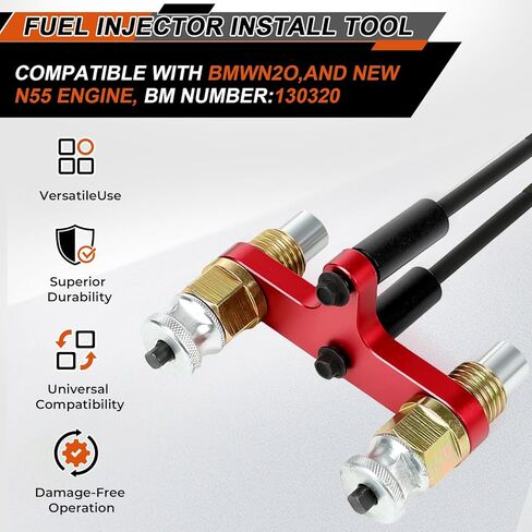 Fuel Injector Removal Puller Kit Injector Seal Install Tool Compatible with Volkswagen TDi 4 Cyl 8V 16V Diesel Audi VW 1.2 1.4 1.6 1.8 2.0 2.7 3.0 3.2 3.6 V6 4.2 V8 FSI TSI TFSI Petrol in Kuwait