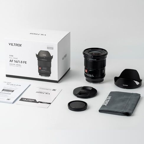 فيلتروكس 16 ملم f/1.8 F1.8 FE التركيز التلقائي كامل الاطار عدسة زاوية واسعة للغاية شاشة LCD مدمجة لكاميرات سوني اي ماونت A7 A7II A7III A7R A7RII A7RIII A7RIV A7S A7SII A9 A7C in Kuwait