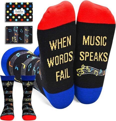 Sockfun Music Themed Gifts for Men Women - Note Gifts for Lovers Teens, Socks for Teacher in Saudi Arabia